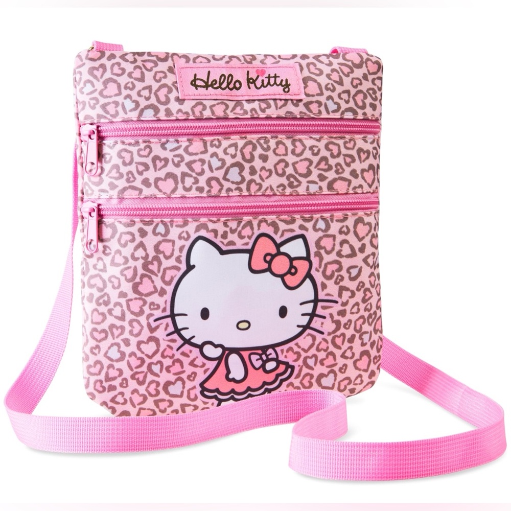 Hello Kitty Heart Print Crossbody Bag